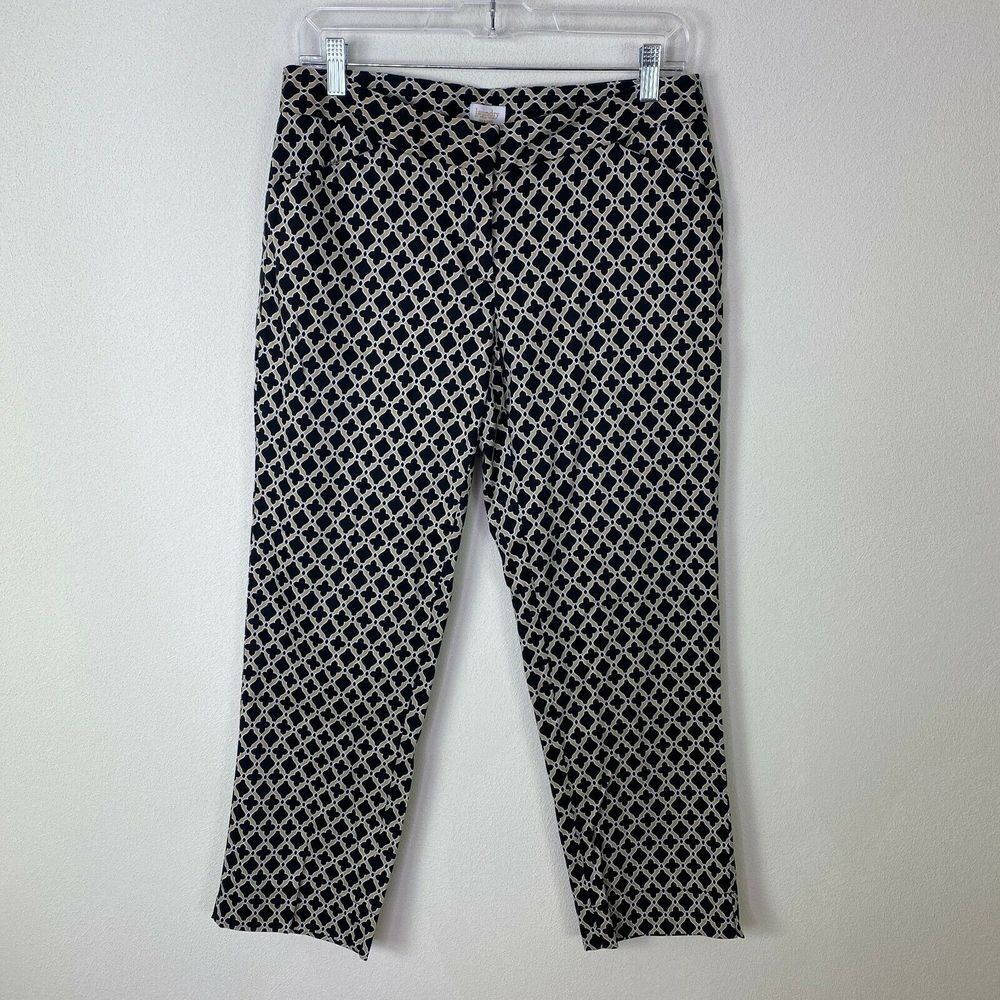 Laundry by Shell Segal Womens Capri Ankle Pants‎ Size 6 Black Brown Career